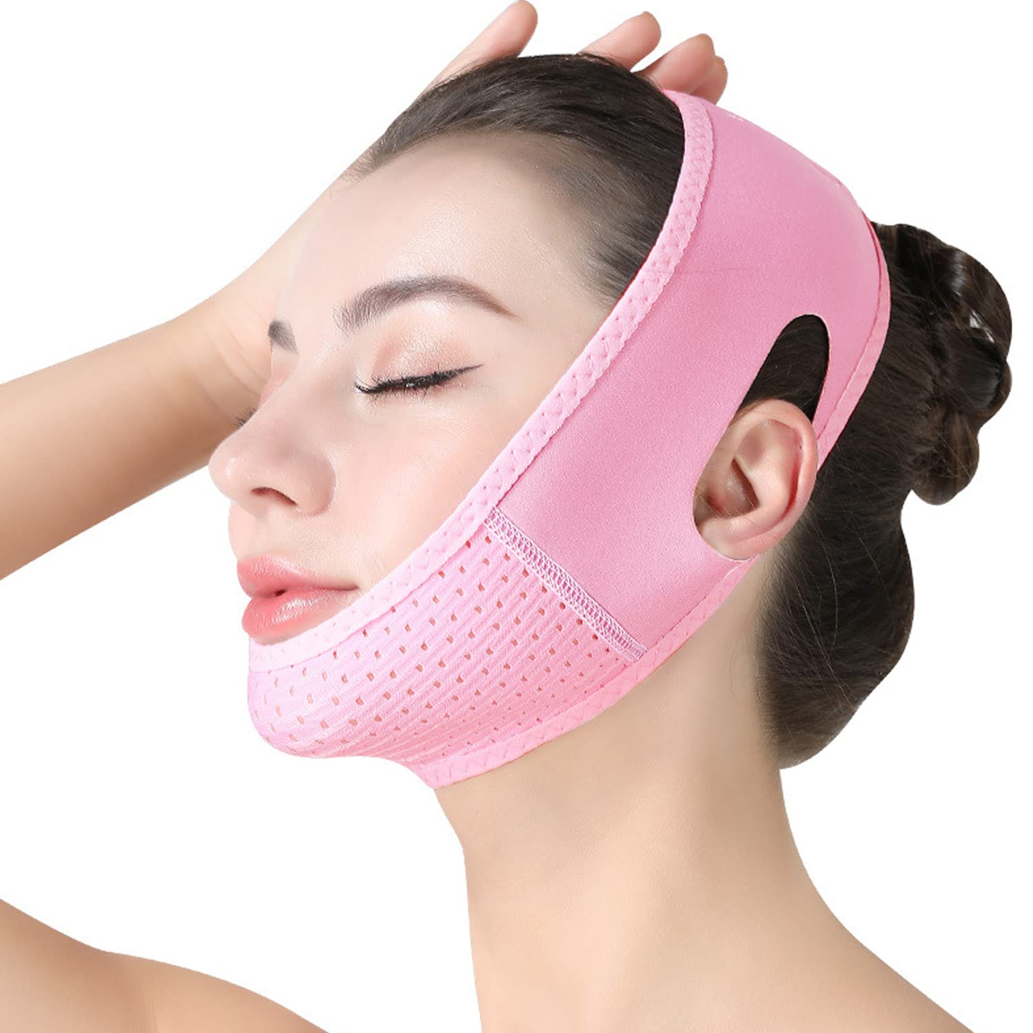 Reusable Double Chin Reducer V Line Face Lifting Tape V Shaped Slimming Face Mask Facial Slimming Strap For Firming and T