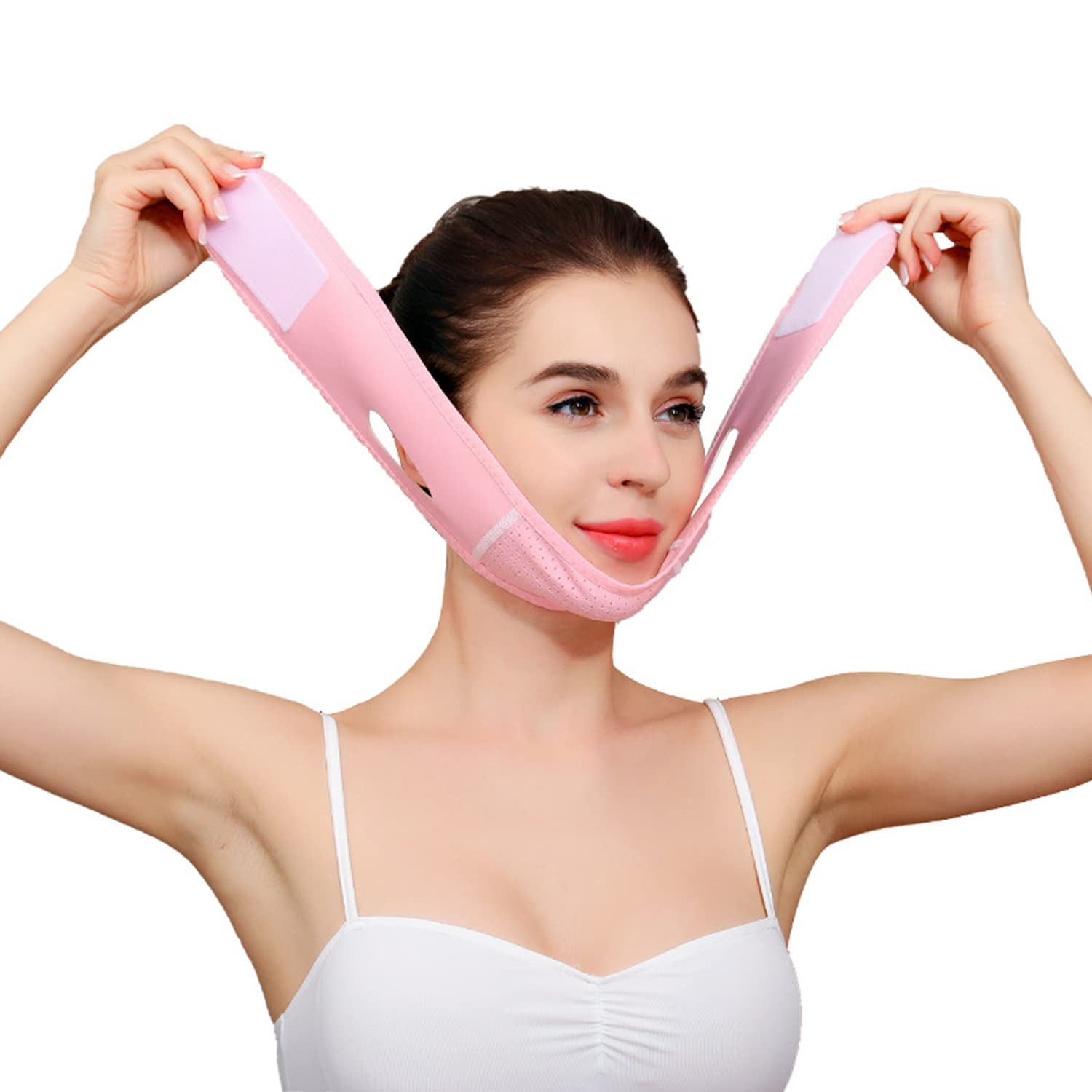 Reusable Double Chin Reducer V Line Face Lifting Tape V Shaped Slimming Face Mask Facial Slimming Strap For Firming and T