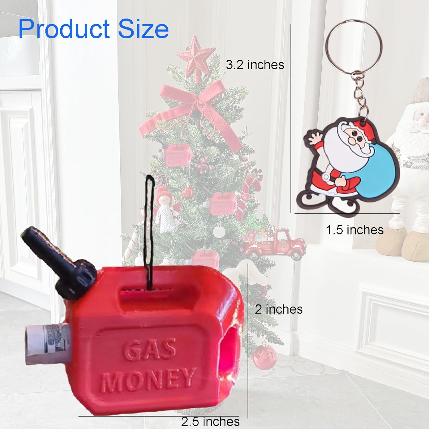 2023 Gas Can Ornament - A Fun and Festive Christmas Money Holder to Enhance Your Tree Ornaments（3pcs）